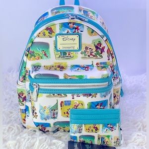 Loungefly Disney Pinocchio Golden Books Mini Backpack (card holder NOT included)